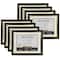 8 Pack: 8.5" x 11" Black & Gold Document Frame with Double Mat by Studio Décor®